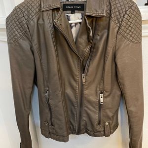 Black rivet leather jacket